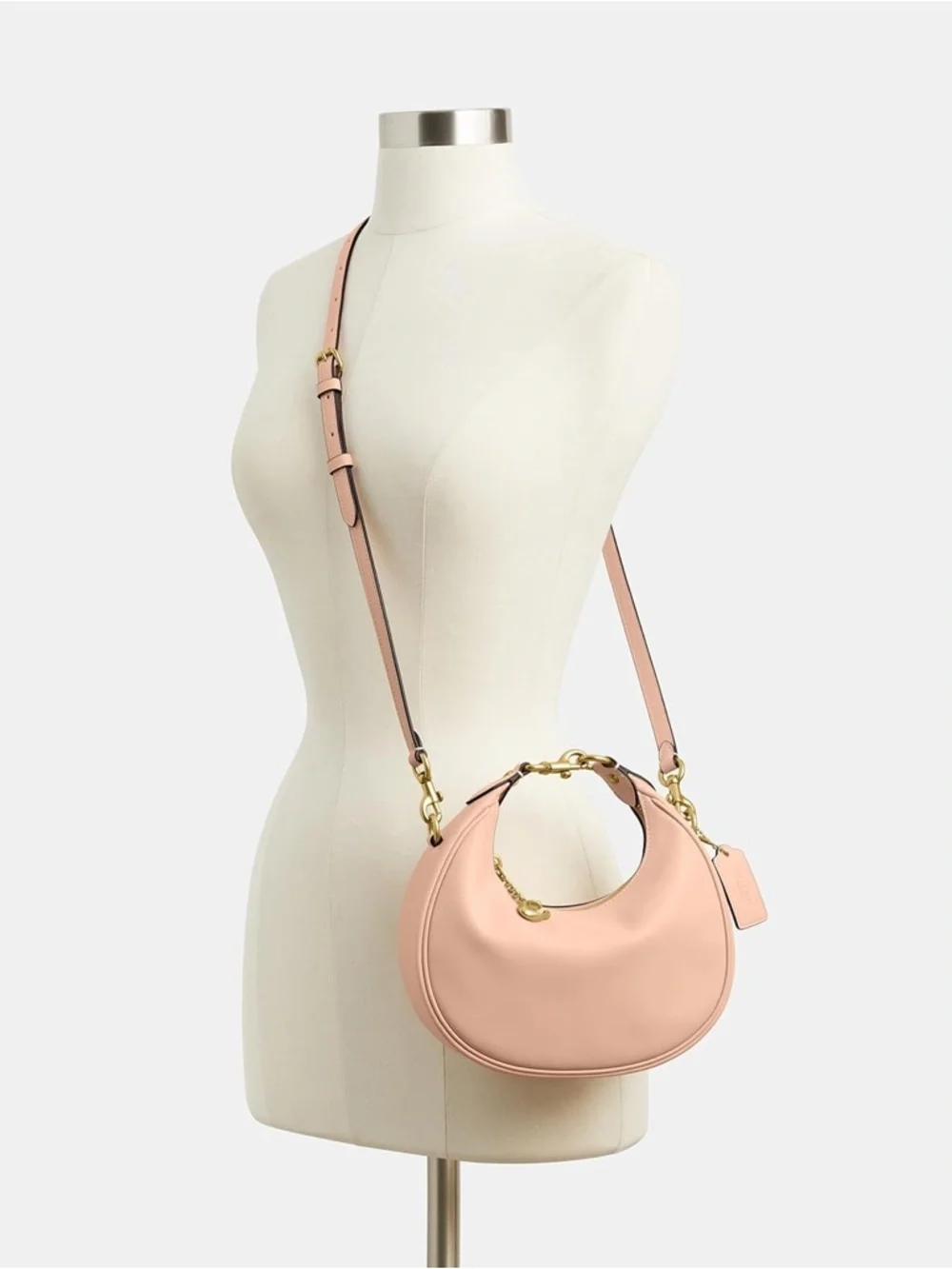 NWT COACH Jonie Bag 22 Glovetanned Leather Cream Pink Crossbody Shoulder CBG16 - Picture 15 of 15